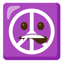 mouth and peace symbol