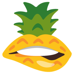 mouth and pineapple