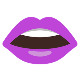 mouth and purple heart