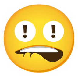 mouth and red exclamation mark