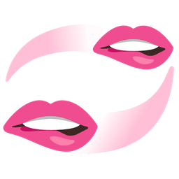 mouth and revolving hearts