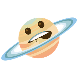 mouth and ringed planet