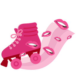 mouth and roller skate