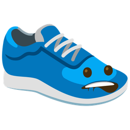 mouth and running shoe