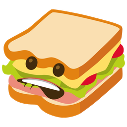 mouth and sandwich