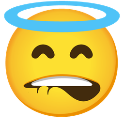 Mouth and Smiling face with halo