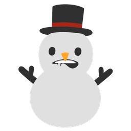 mouth and snowman without snow