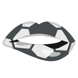 mouth and soccer ball