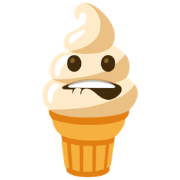 mouth and soft ice cream