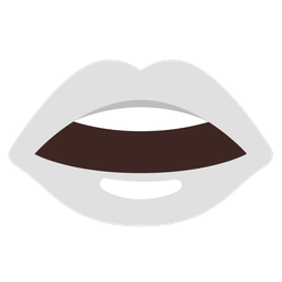 mouth and white heart