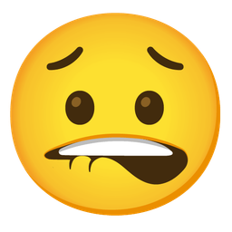 mouth and worried face