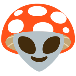 mushroom and alien