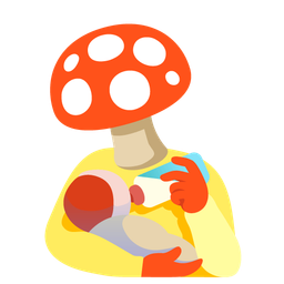 mushroom and baby bottle