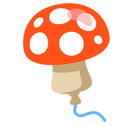 mushroom and balloon