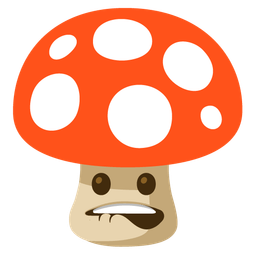 mushroom and biting lip