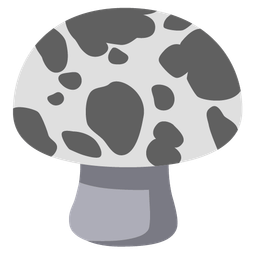 mushroom and cow face