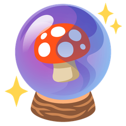 mushroom and crystal ball