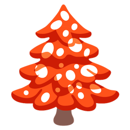 mushroom and evergreen tree