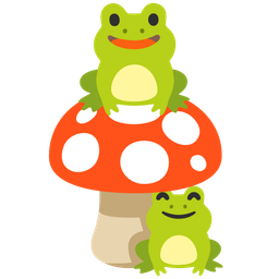 mushroom and frog
