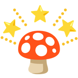 mushroom and glowing star