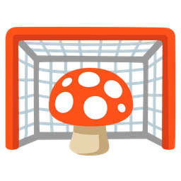 mushroom and goal net