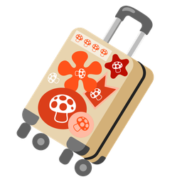 mushroom and luggage