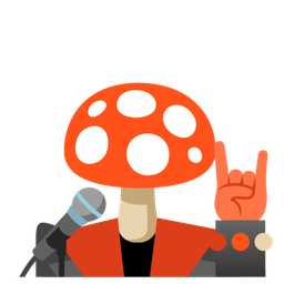 mushroom and microphone