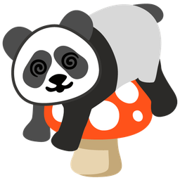 mushroom and panda