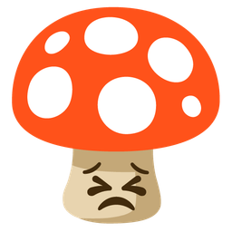 mushroom and persevering face