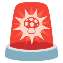 mushroom and police car light