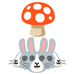 mushroom and rabbit face