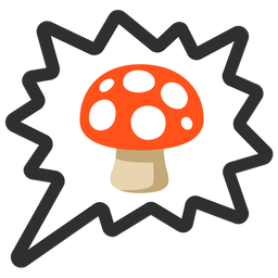 mushroom and right anger bubble