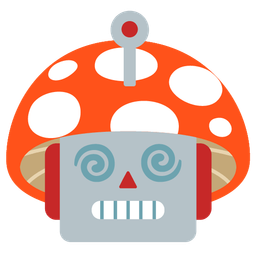 mushroom and robot