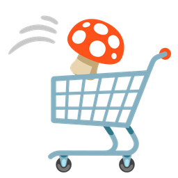 mushroom and shopping cart
