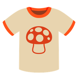 mushroom and t-shirt