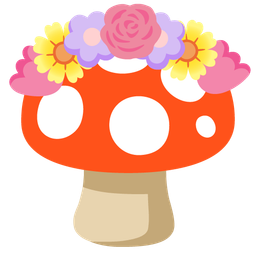 mushroom and tulip