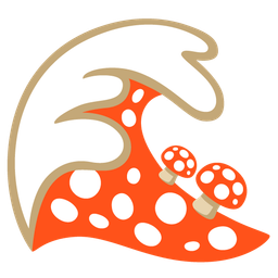 mushroom and water wave