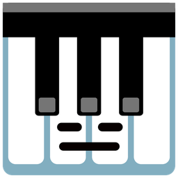 Musical keyboard and Expressionless face