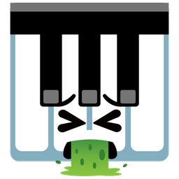 Musical keyboard and Face vomiting