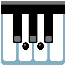 Musical keyboard and Face without mouth