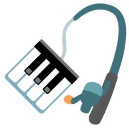 Musical keyboard and Fishing pole