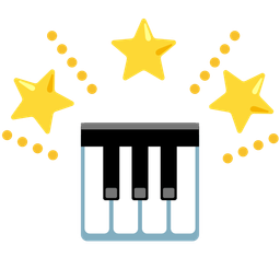 Musical keyboard and Glowing star