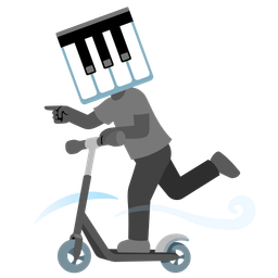 Musical keyboard and Kick scooter