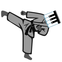 Musical keyboard and Martial arts uniform