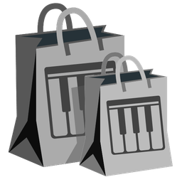 Musical keyboard and Shopping bags