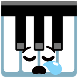 Musical keyboard and Sleepy face