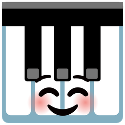 Musical keyboard and Smiling face
