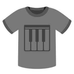 Musical keyboard and T-shirt