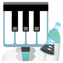 Musical keyboard and Test tube