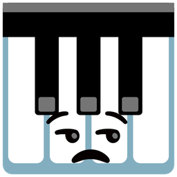 Musical keyboard and Unamused face